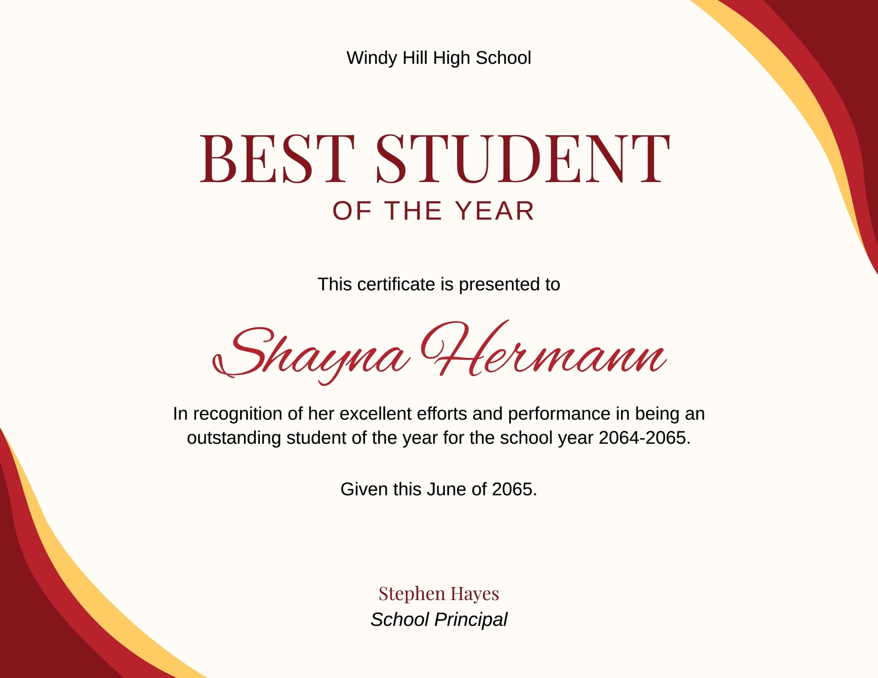 Certificate Of Recognition Best Student Template In Illustrator PSD Word Pages PDF Download Template