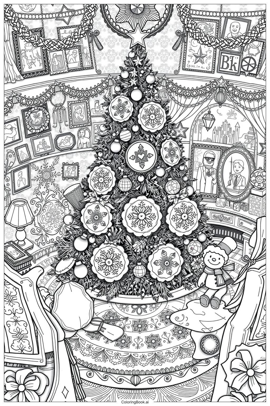 Hard Christmas Coloring Pages Printable