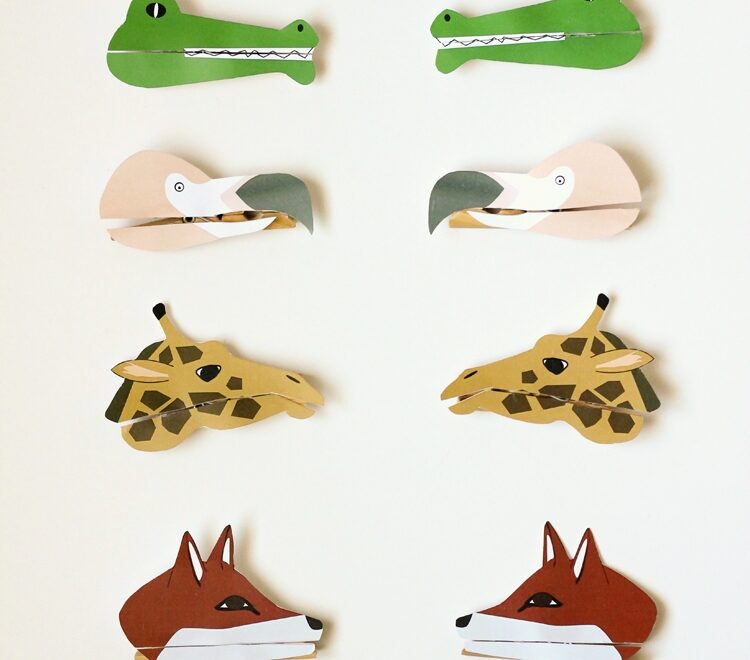 Clothespin Animal Puppets Free Printable