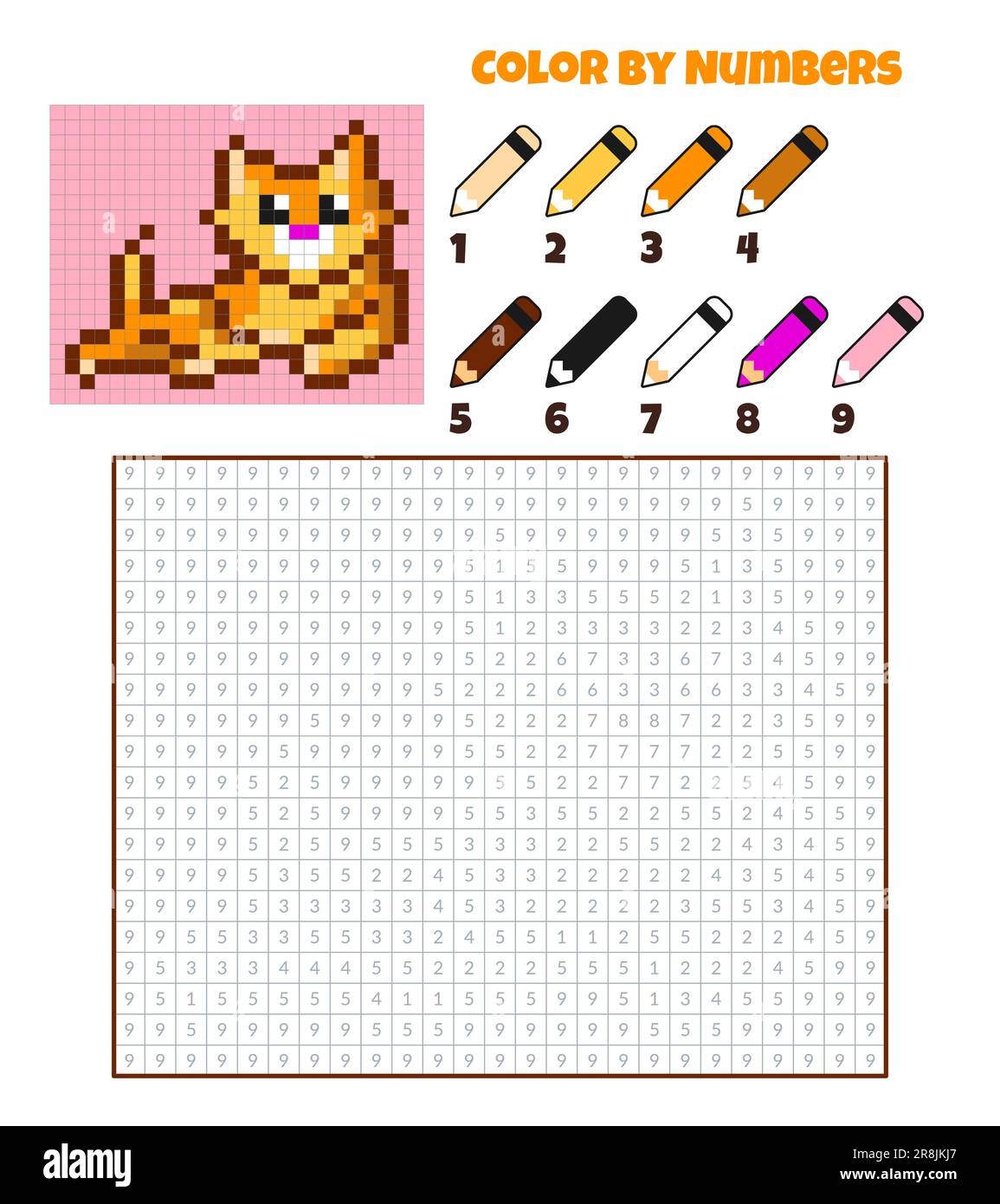 Color By Number Pixel Art Printable