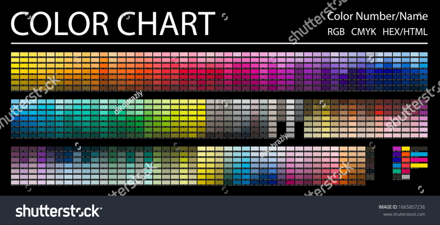 Color Chart Print Test Page Color Stock Vector Royalty Free 1665857236 Shutterstock
