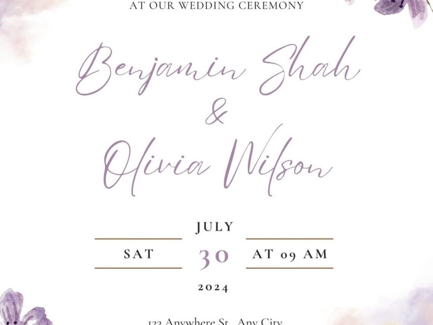 Customize 1 059 Purple Wedding Invitation Templates Online Canva