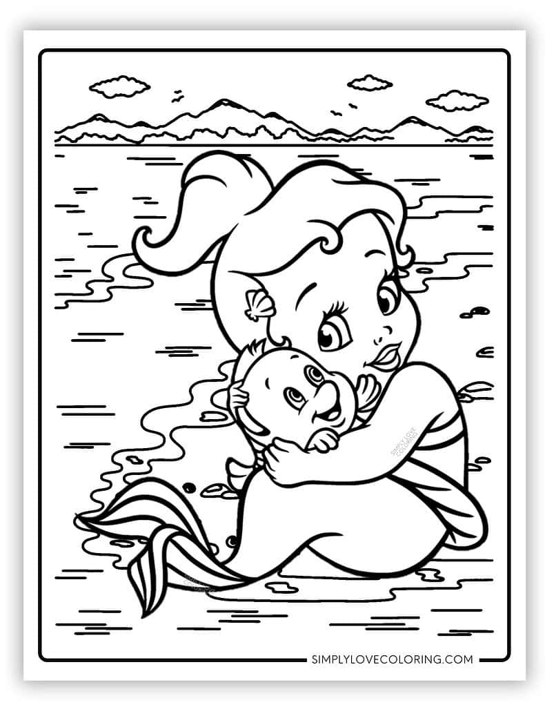 Cute Disney Coloring Pages Free PDF Printables Simply Love Coloring