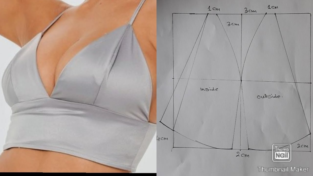 DIY 3 Simples Ways To Make Bra Pattern How To Make A Bralette Diy YouTube