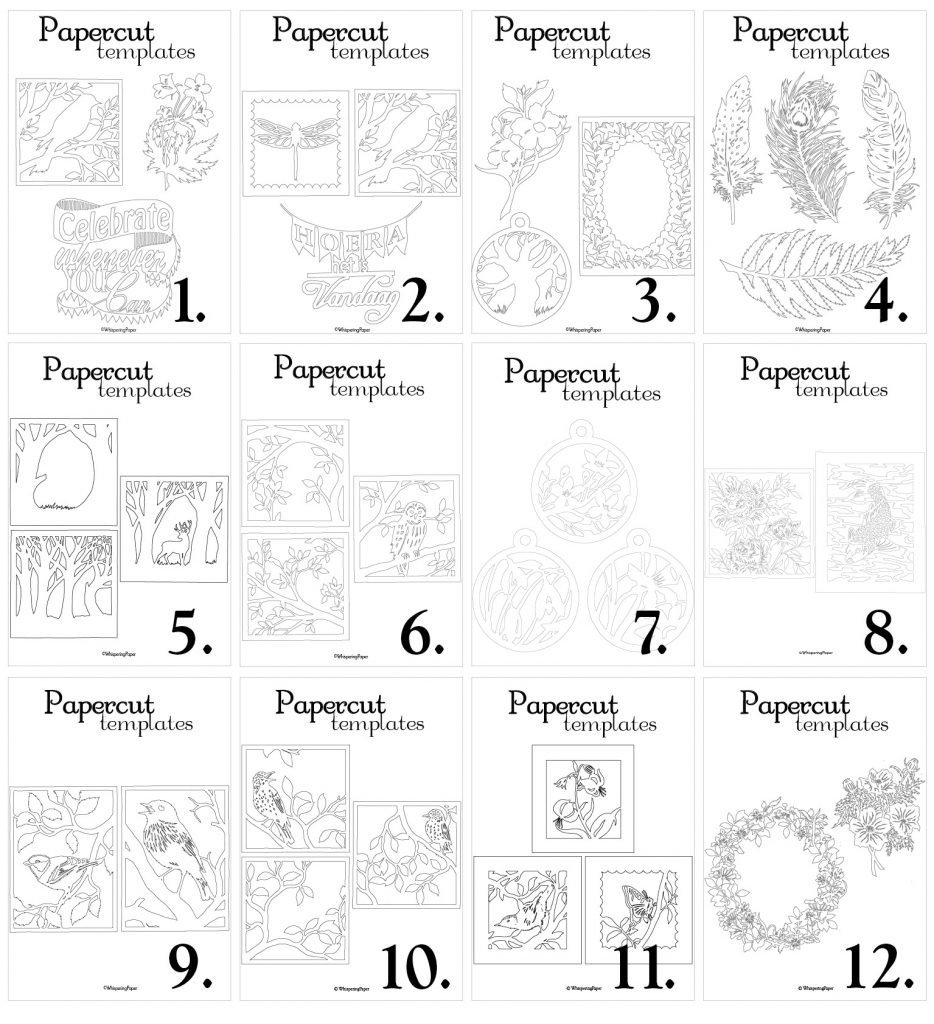 DIY Paper Cut Templates ENG 