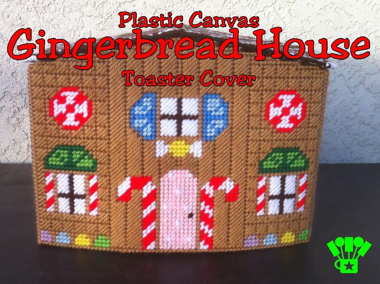 DIY Party Mom Plastic Canvas Gingerbread House Toaster Cover