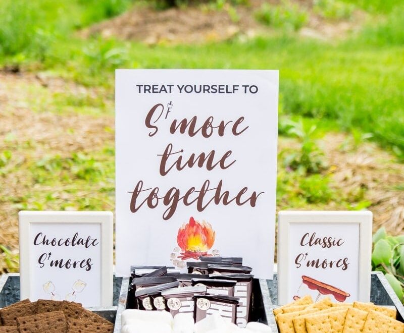 DIY S mores Bar Ideas Printable S mores Bar Sign Play Party Plan