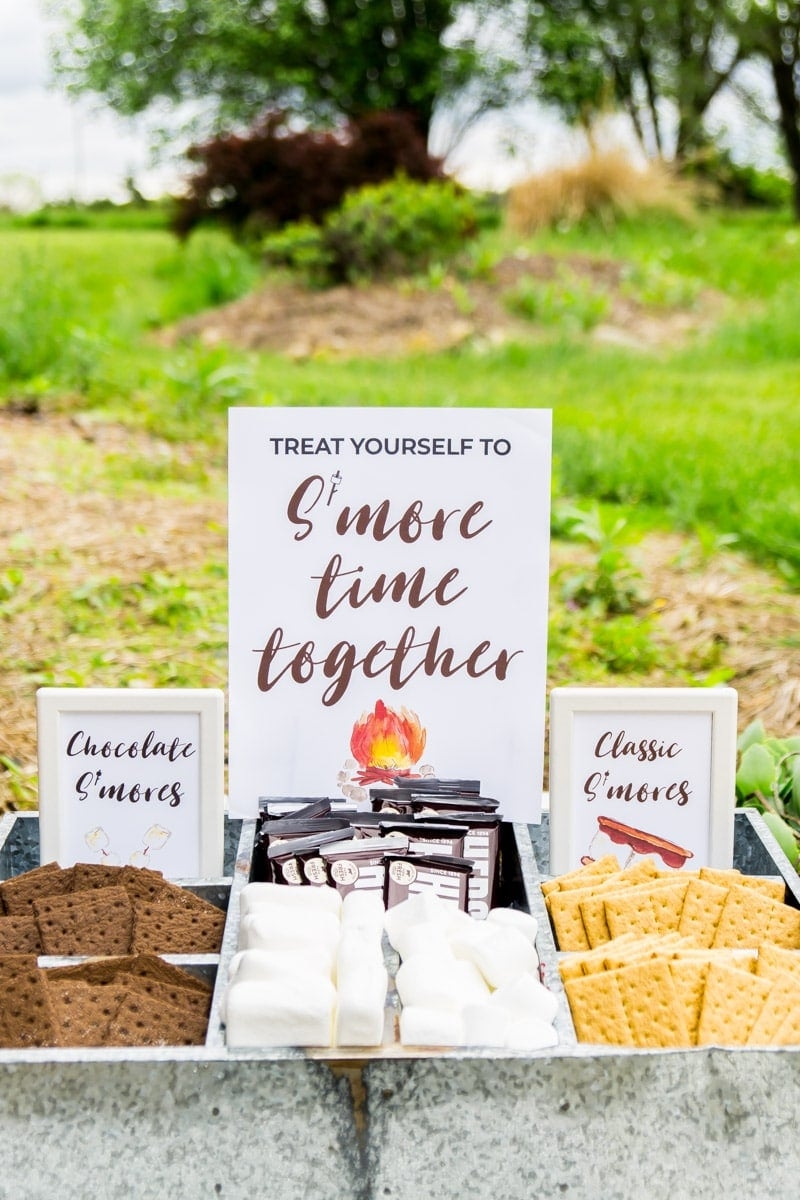 DIY S mores Bar Ideas Printable S mores Bar Sign Play Party Plan