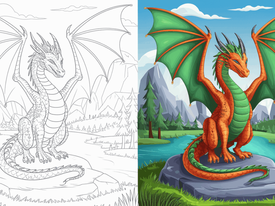 Dragon Coloring Pages 25 Free Printable PDF