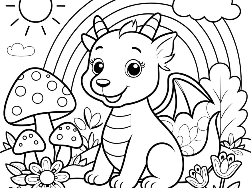 Dragon Coloring Pages For Kids Coloring Pages Mimi Panda