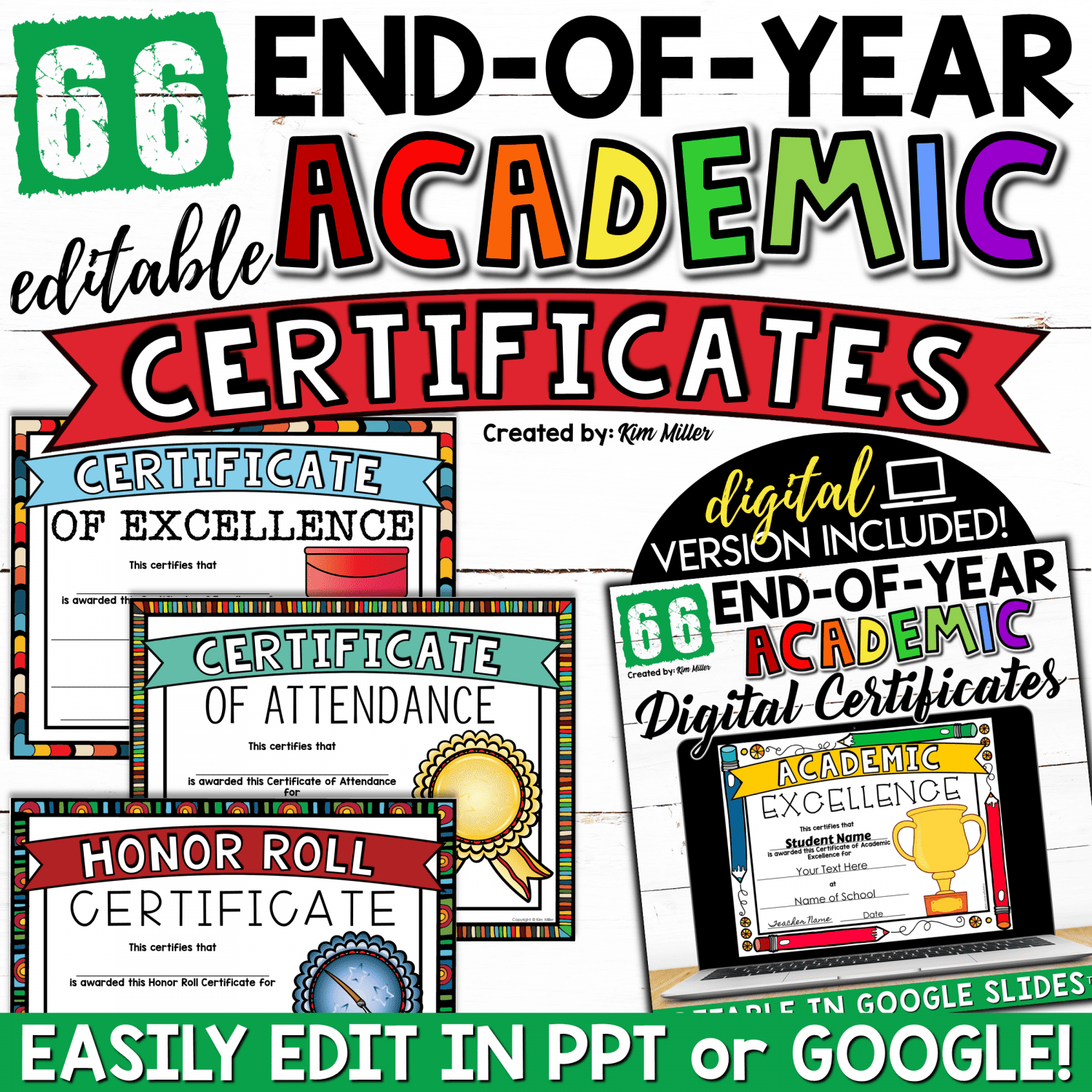 End Of The Year Printable School Certificates