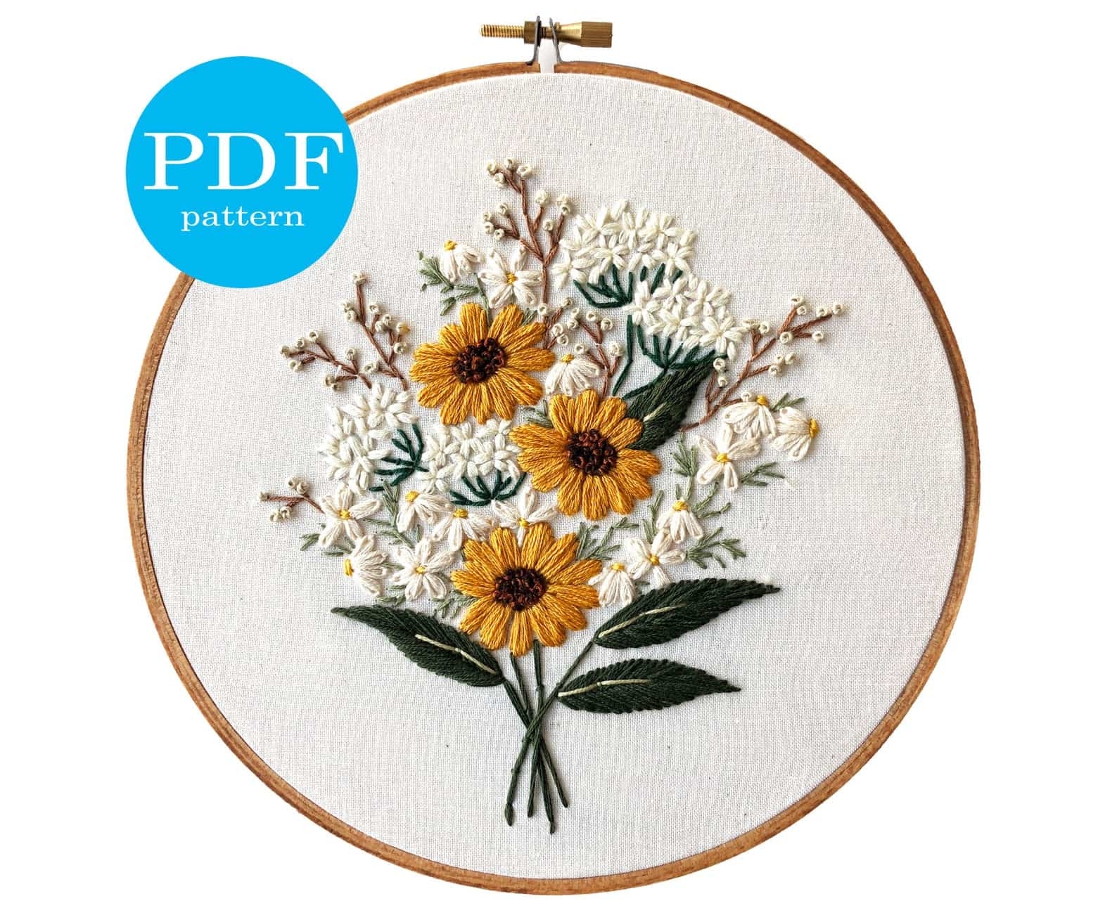 Printable Embroidery Flower Patterns