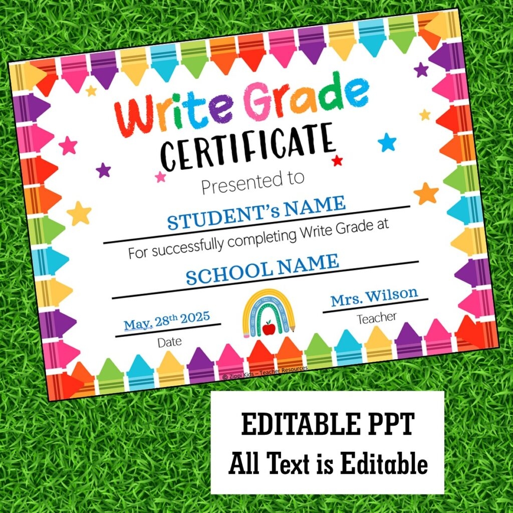 End Of The Year Diploma Certificate Graduation Promotion Moving up Zippi Kids