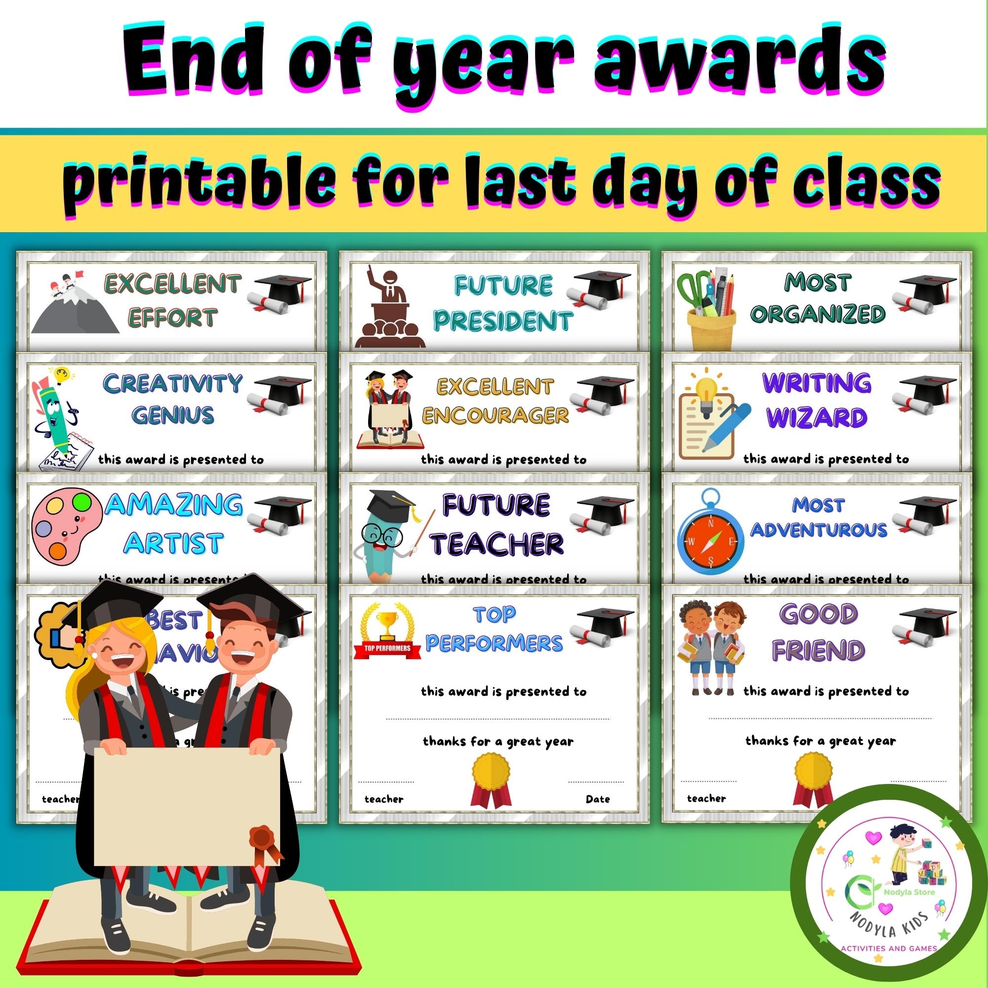 End Of Year Awards Printable For Last Day Of Class Made By Teachers