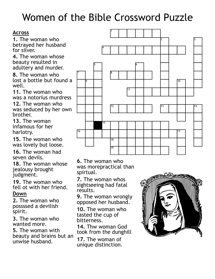 Bible Crossword Generator Printable