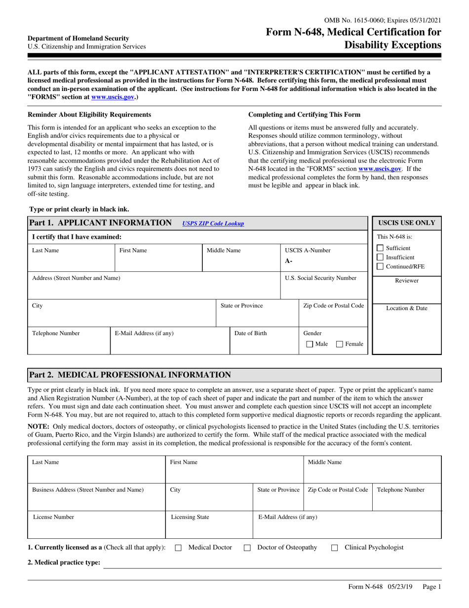 Form N 648 Fill Out Sign Online And Download Fillable PDF Templateroller