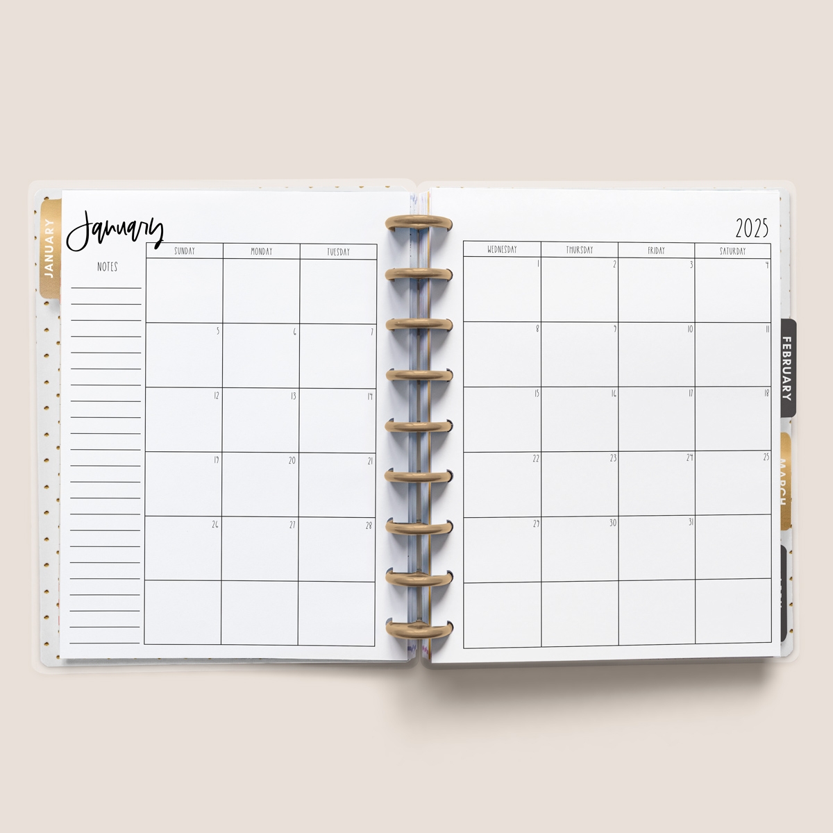 2 Page Month Calendar 2025 Printable