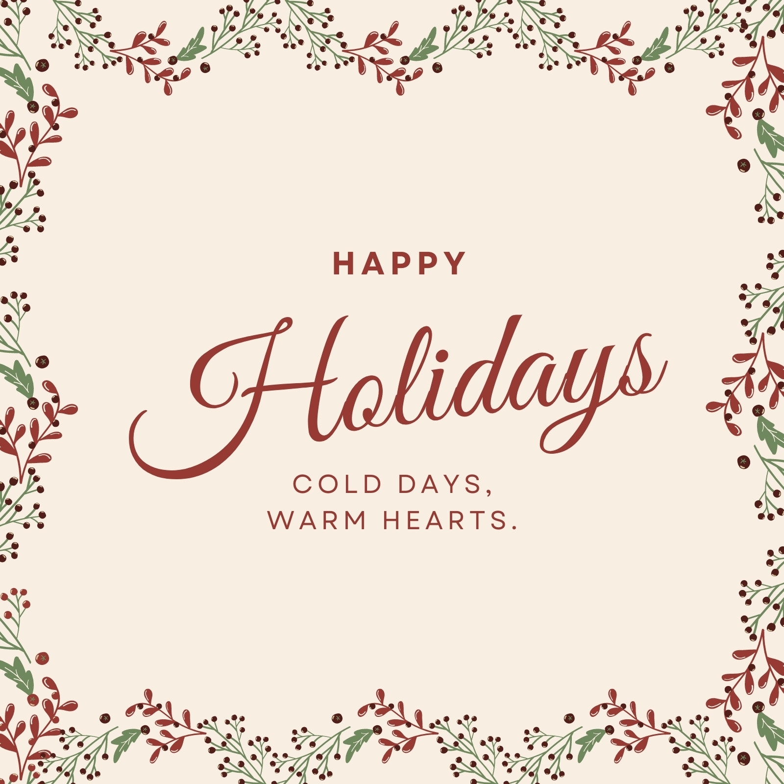Free And Customizable Happy Holidays Templates