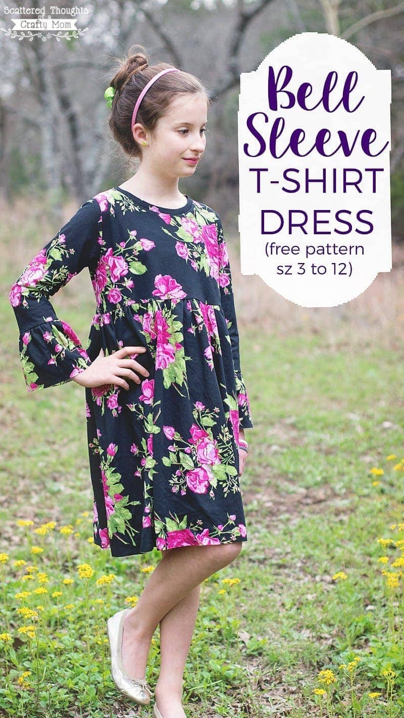 Printable Sewing Pattern For Easy Tshirt Dress Toddler