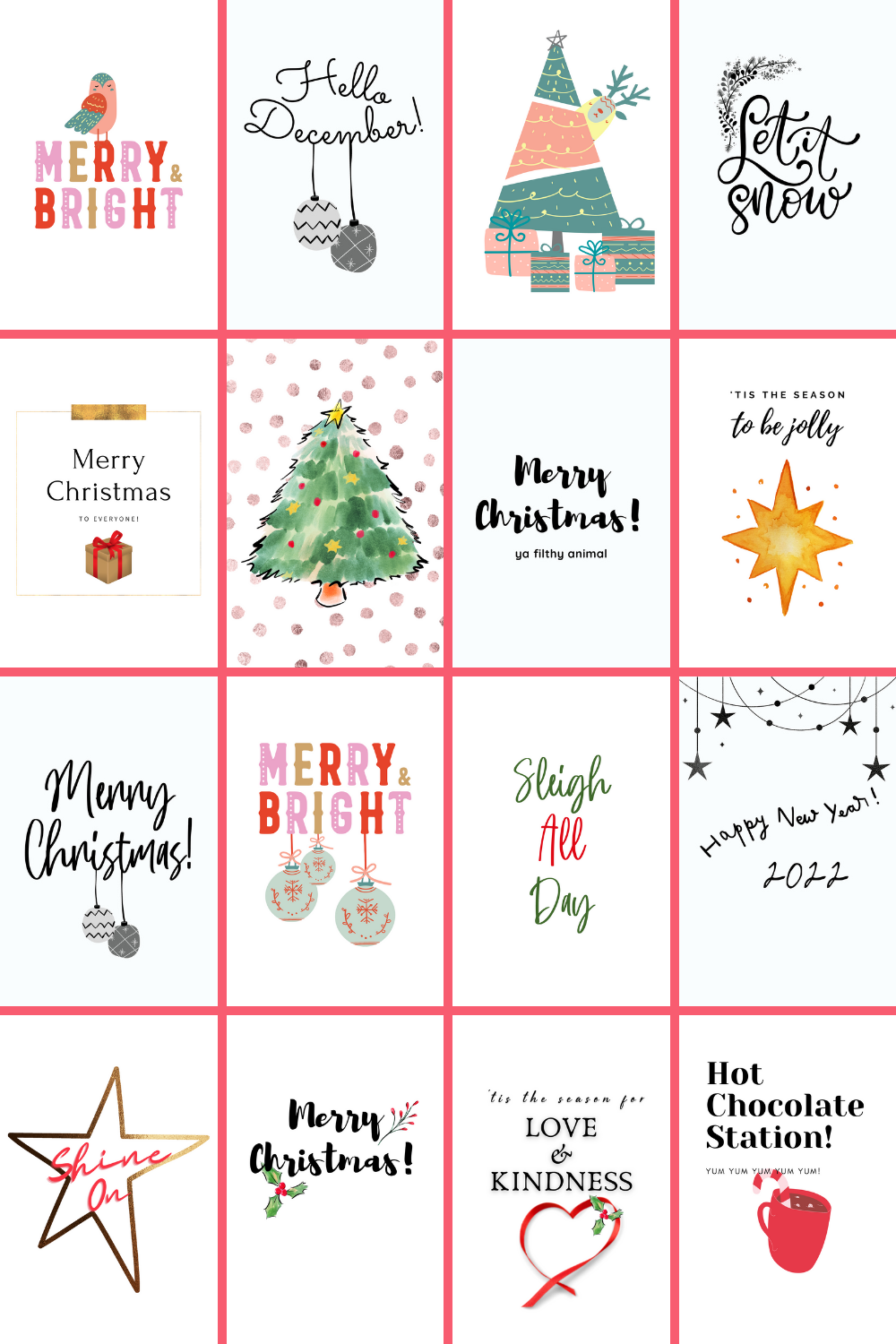 Free Happy Holidays Printable Poster