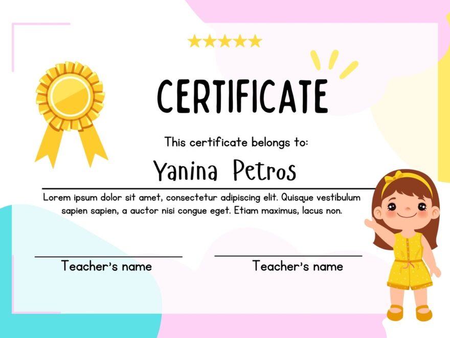 Free Custom Printable School Certificate Templates Canva