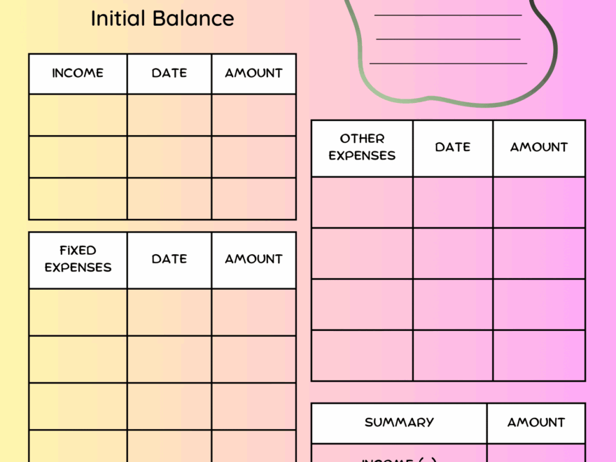 Free Download Printable Monthly Budget Planner PDF Templates