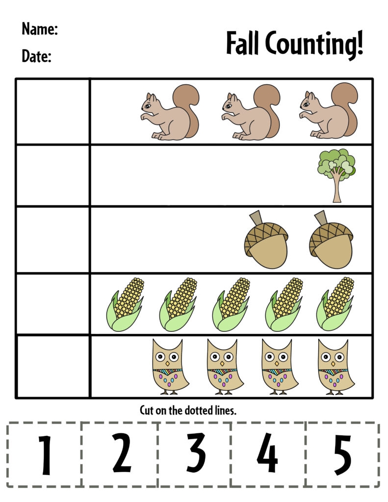 Free Fall Worksheets For Preschool The Hollydog Blog