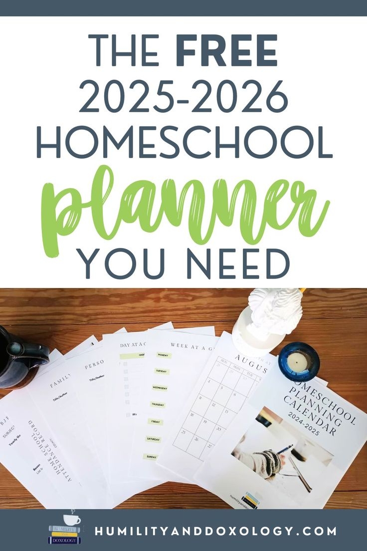 FREE Homeschool Planner 2025 2026