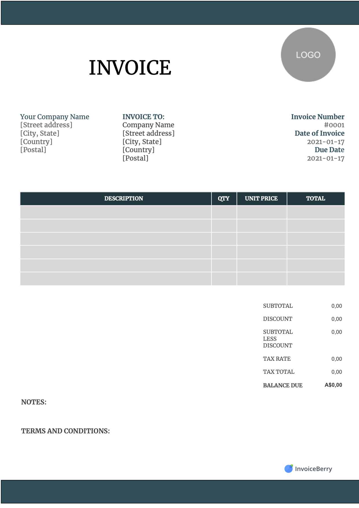 Simple Printable Invoice Template Simple Printable Invoice Template