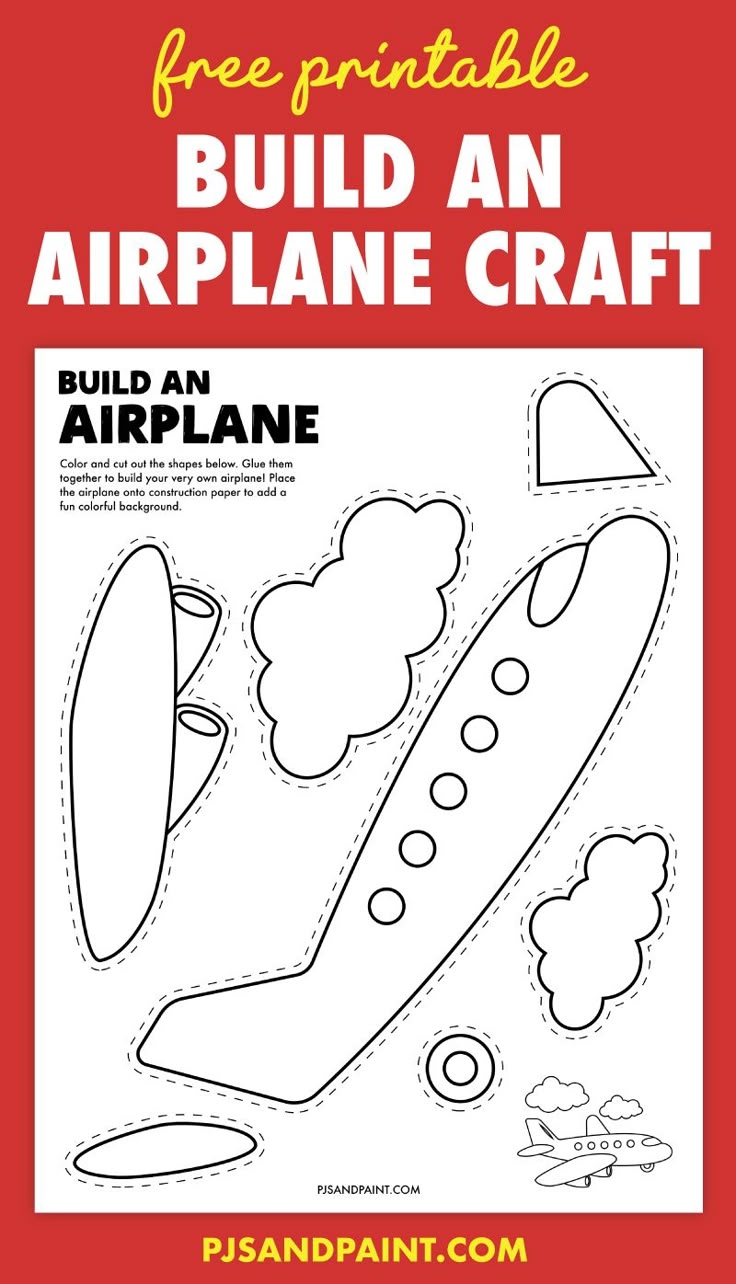 Free Printable Build An Airplane Craft