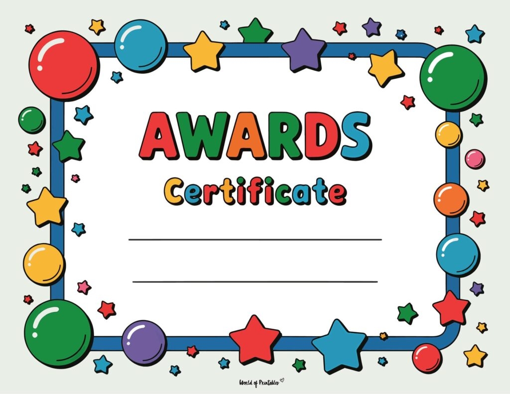 Mini Achievement Certificates For Kids Printable