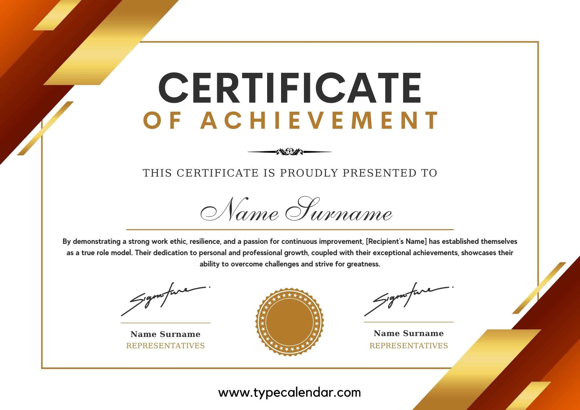 Certificate Template Free Printable