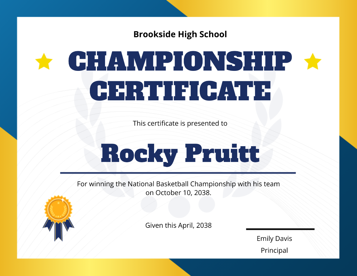 Free Printable Certificates For Winner