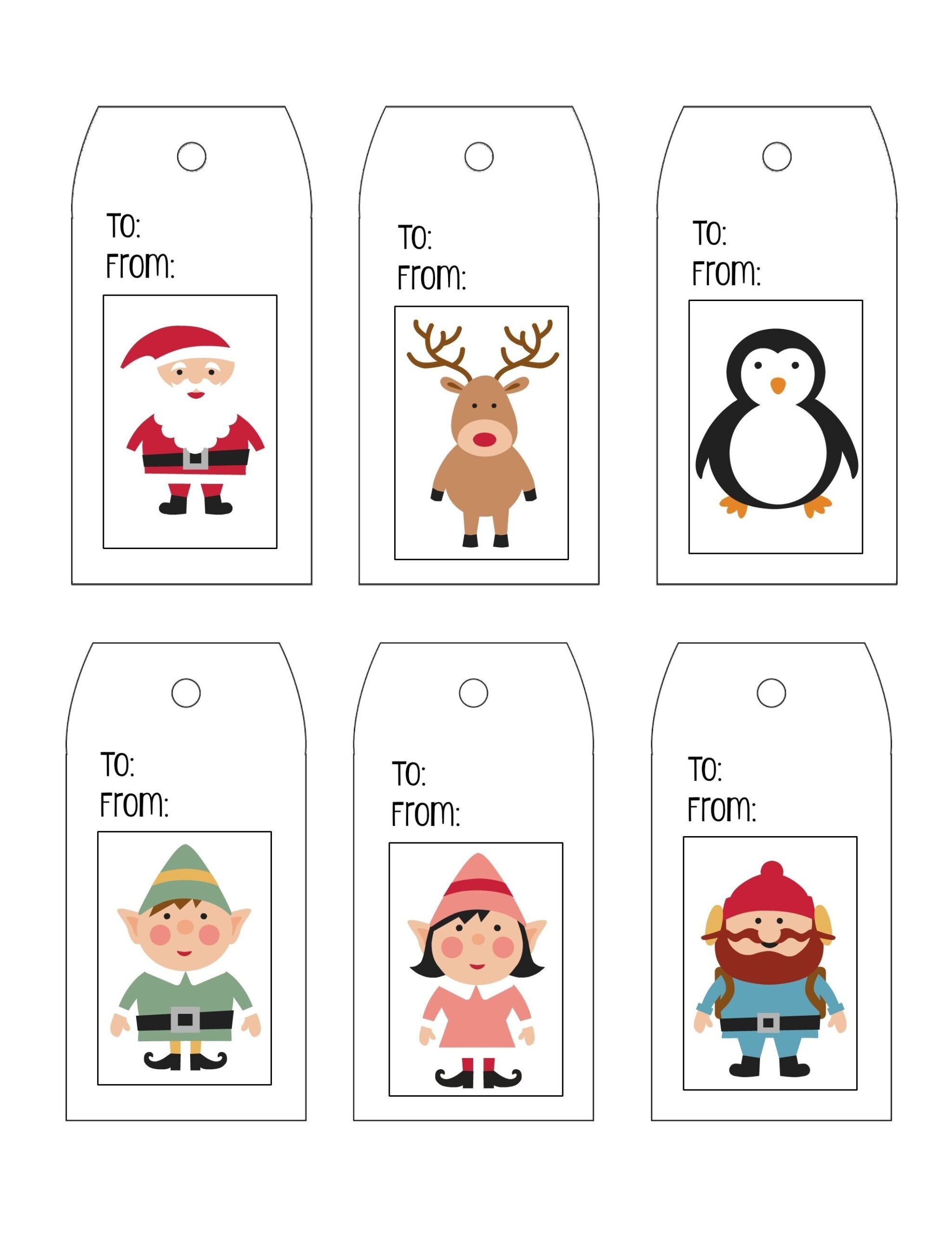 Christmas Gift Tag Template Printable