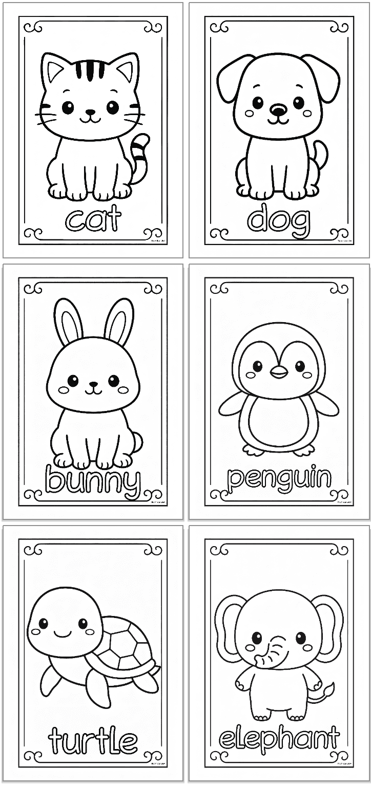 Free Printable Easy Animal Coloring Pages The Artisan Life