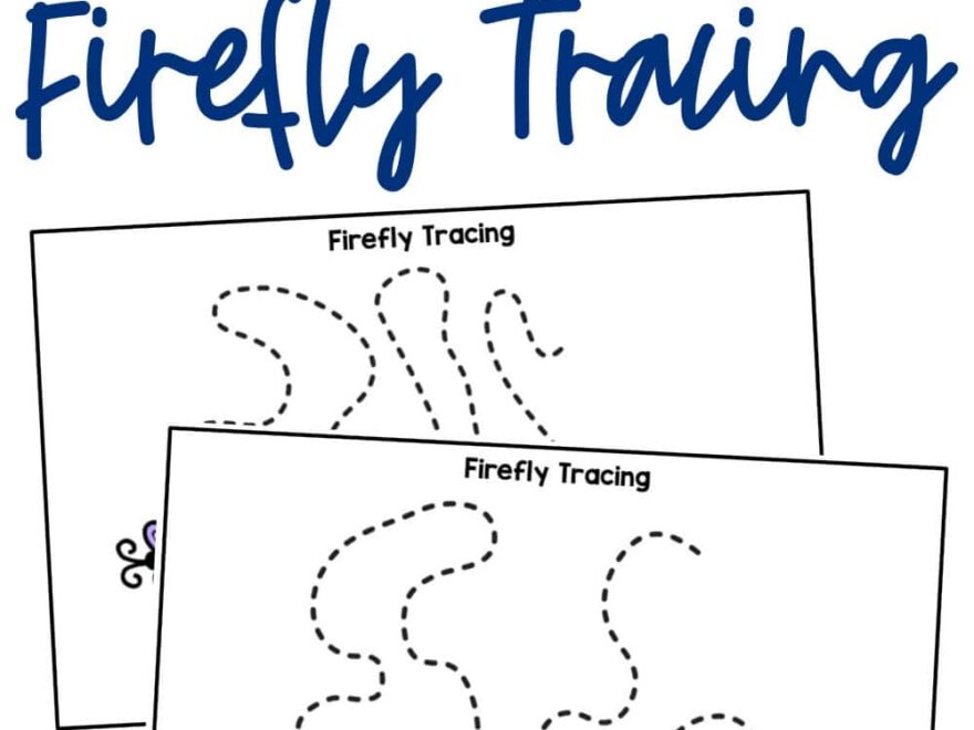 Free Printable Fireflies Tracing Activity The Keeper Of The Memories