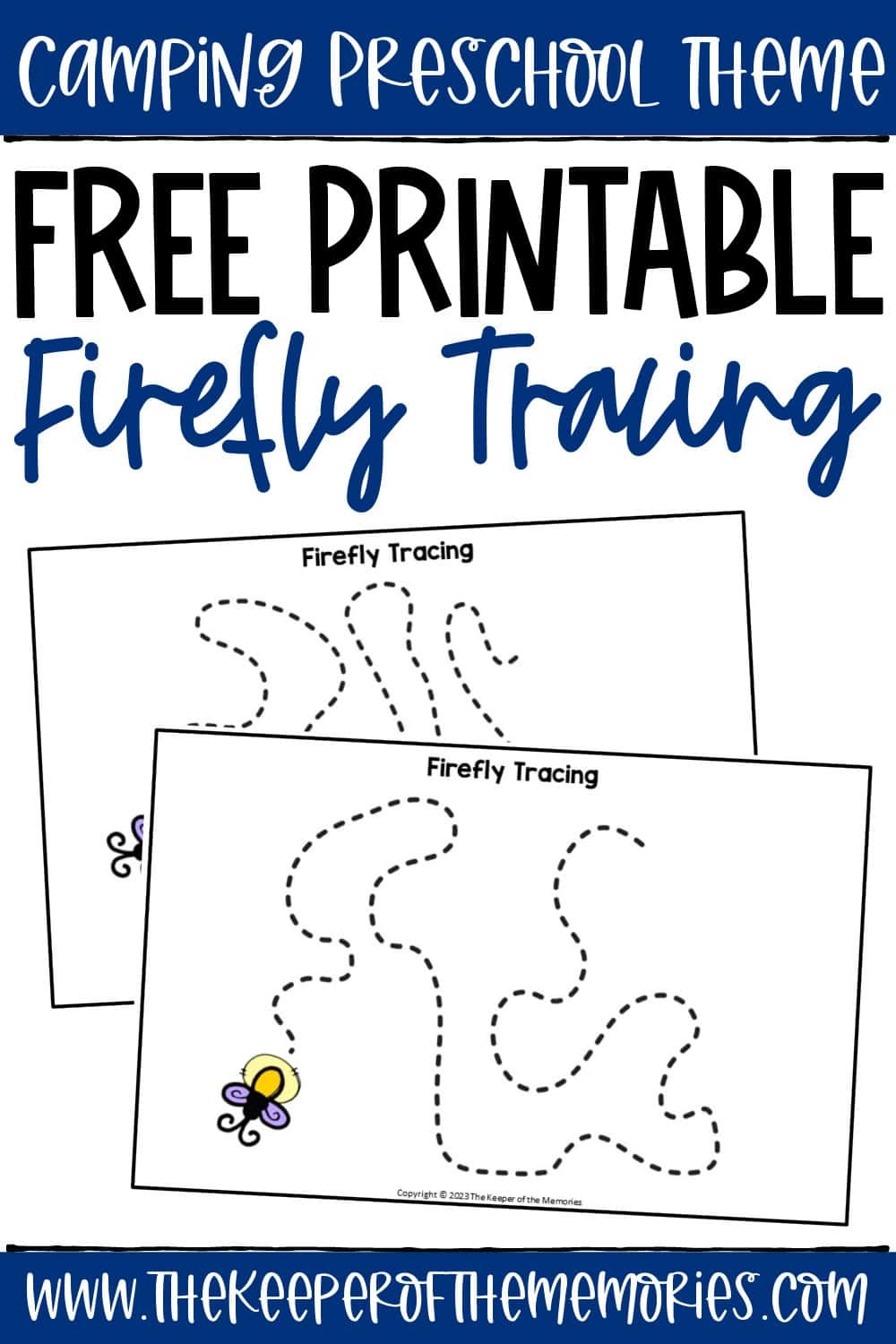 Free Printable Fireflies Tracing Activity The Keeper Of The Memories