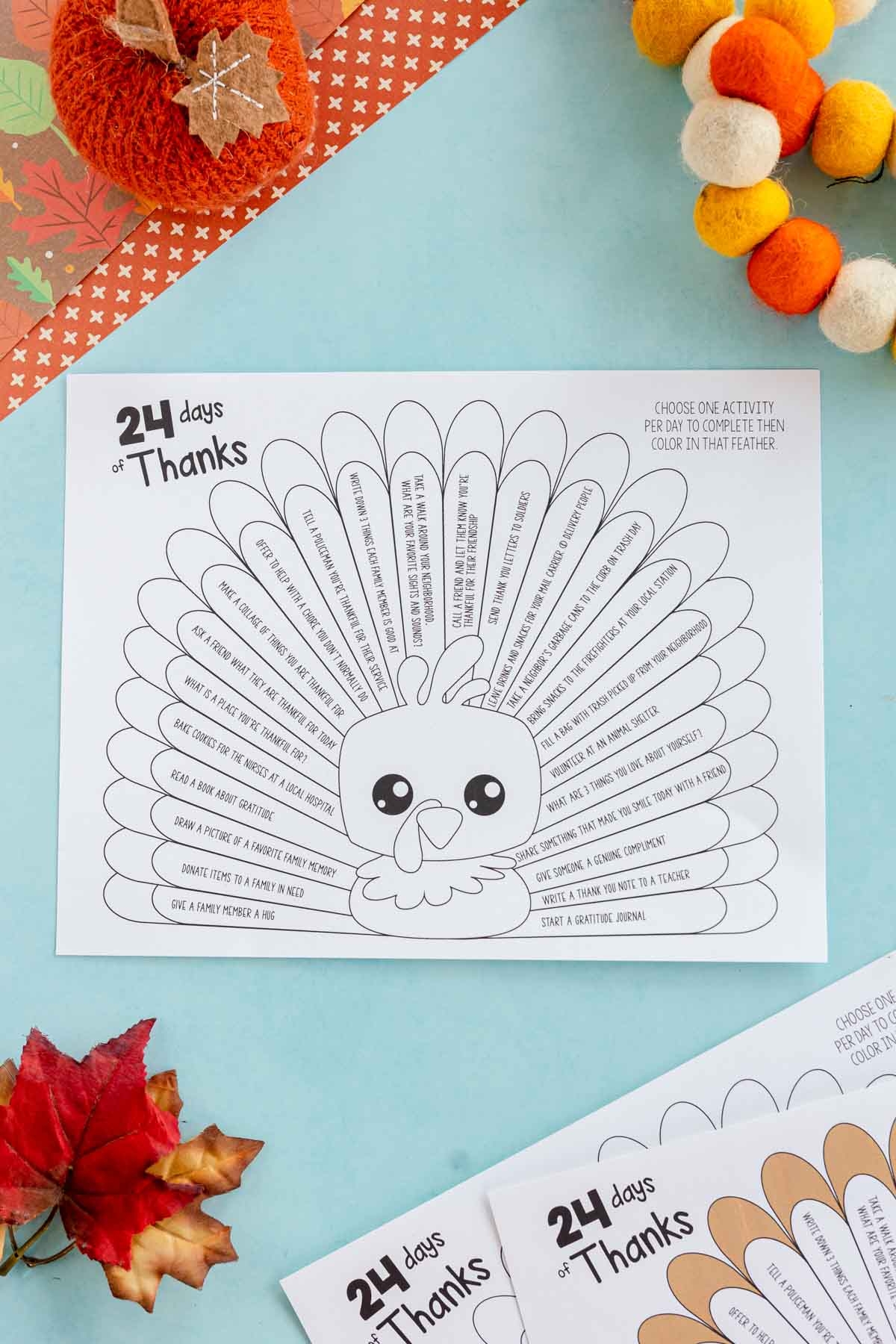 Printable Pattern For Thanksgiving Turkey