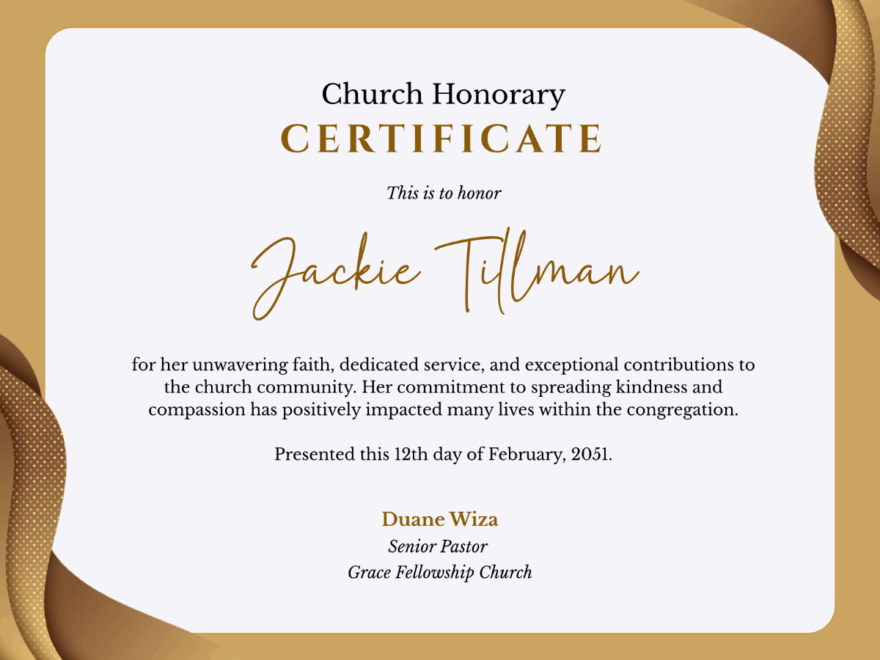Free Printable Honorary Certificate Templates To Customize Online