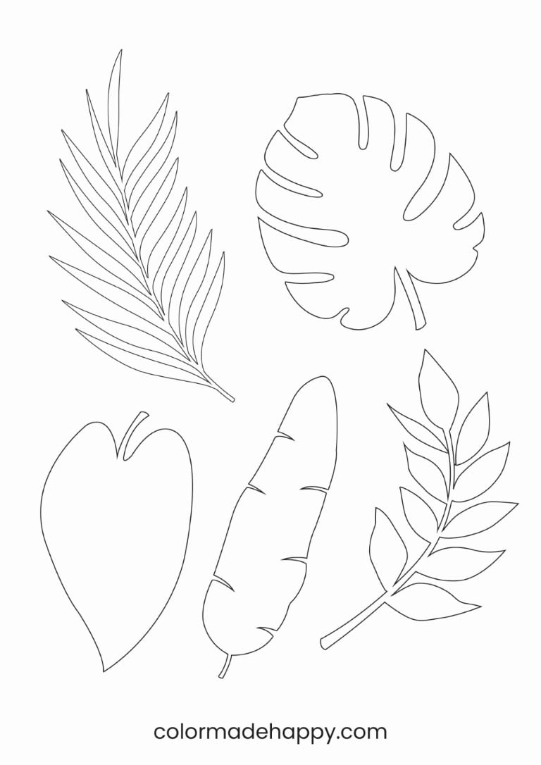 Free Printable Leaf Pictures To Color
