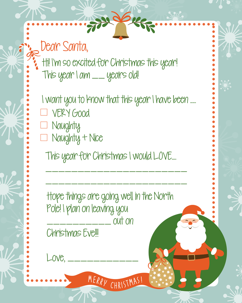 Free Printable Letter From/To Santa North Pole