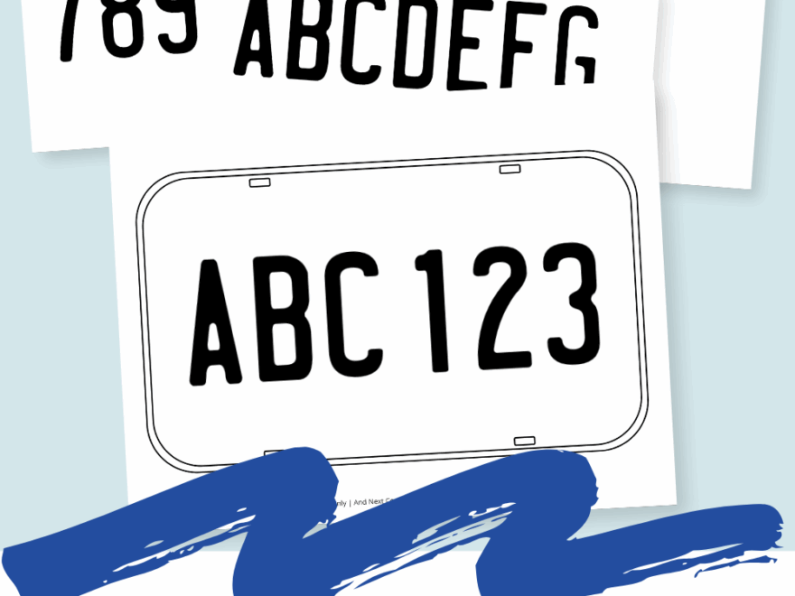 Free Printable License Plate Template For Kids And Next Comes L Hyperlexia Resources
