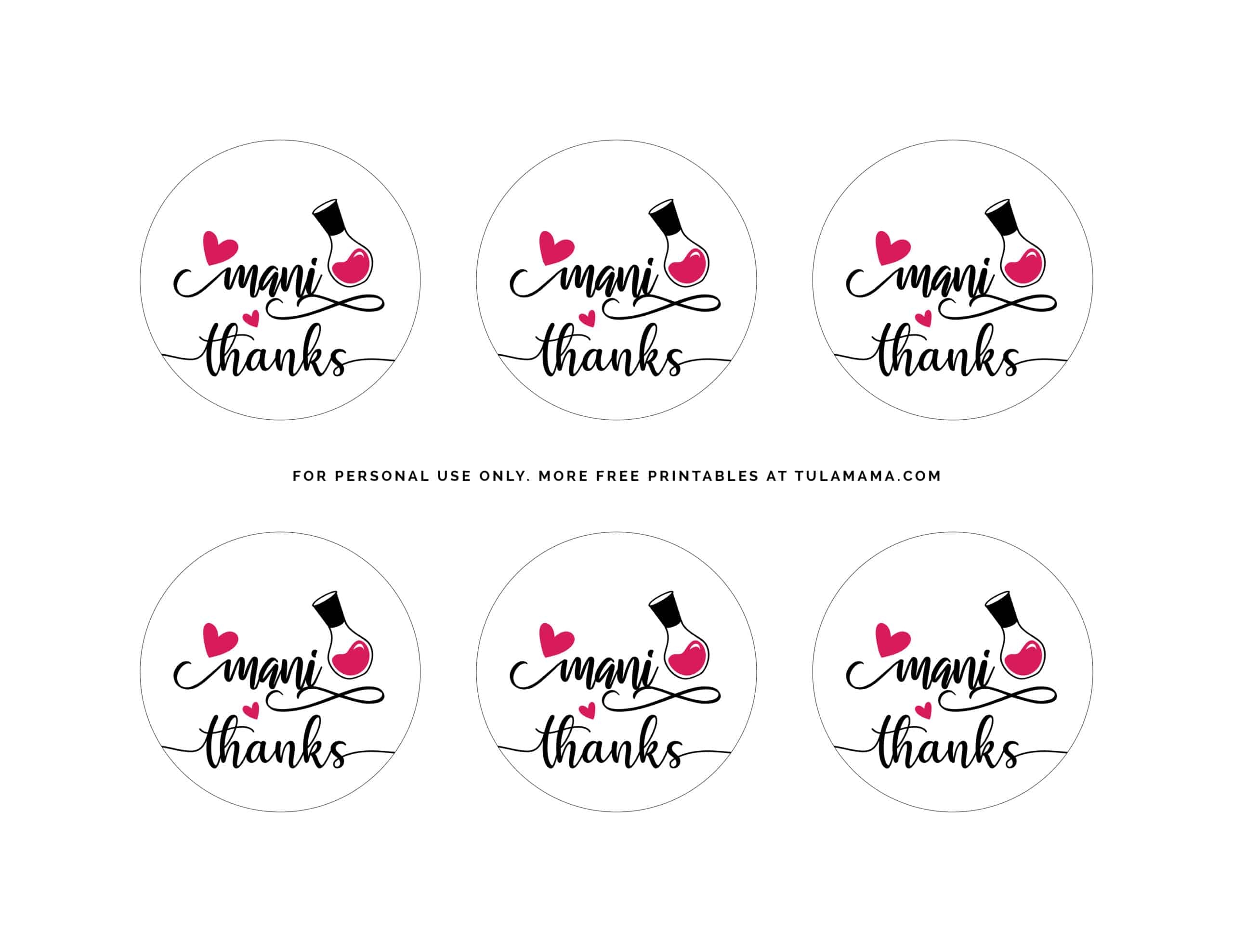 Free Printable Bridal Shower Favor Tag Template