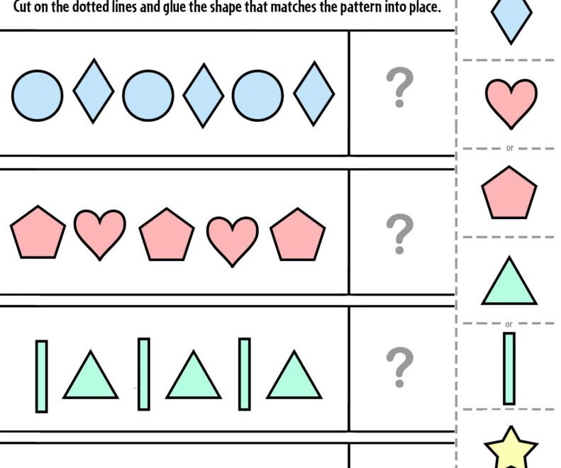 Free Printable Pattern Worksheets For Preschool The Hollydog Blog