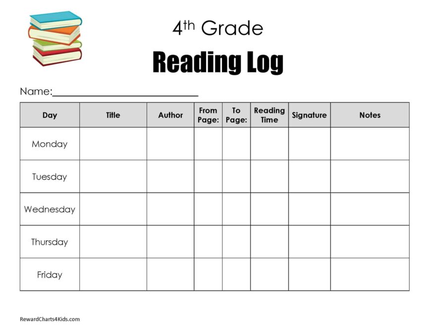 Free Printable Reading Chart Templates Many Designs Available