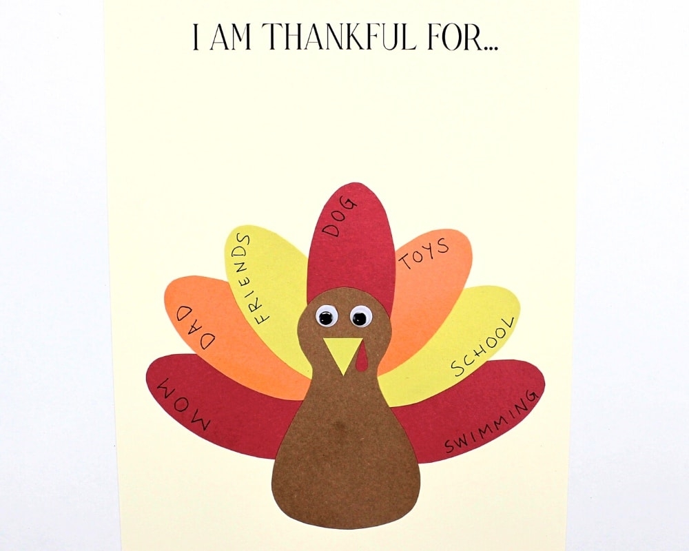 Free Printable Thankful Turkey Craft Template For Kids The Craft at Home Family