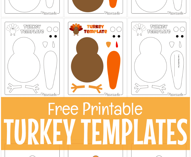 Free Printable Turkey Templates For Thanksgiving Crafts
