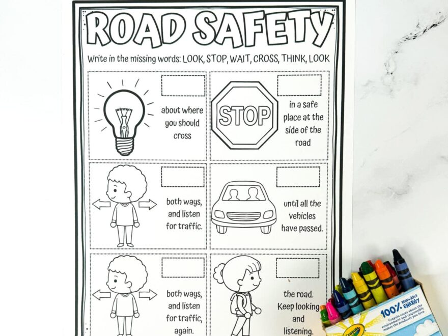 Free Road Safety Worksheet