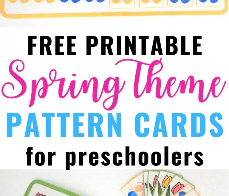 Free Spring Theme Printable Pattern Cards For Preschoolers Prairie Roots Homeschool