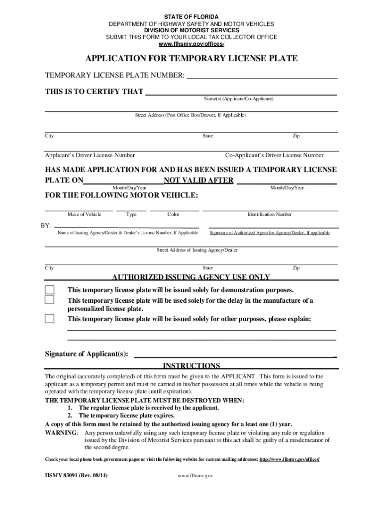 Free Temporary Tag Generator Fill Out Sign Online DocHub